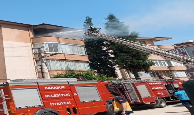 Karabük'te apartman dairesinde çıkan yangın hasara yol açtı
