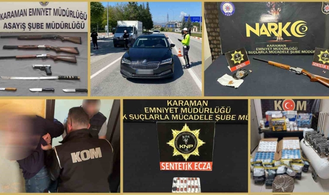 Karaman'da aranan 10 kişi tutuklandı