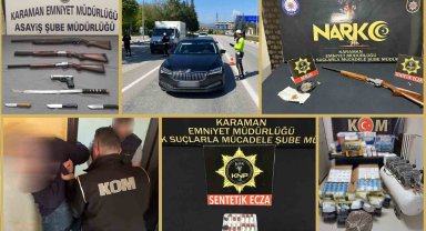 Karaman'da aranan 10 kişi tutuklandı