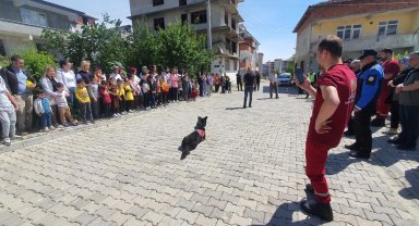 Kavak'ta çocuklara trafik eğitimi