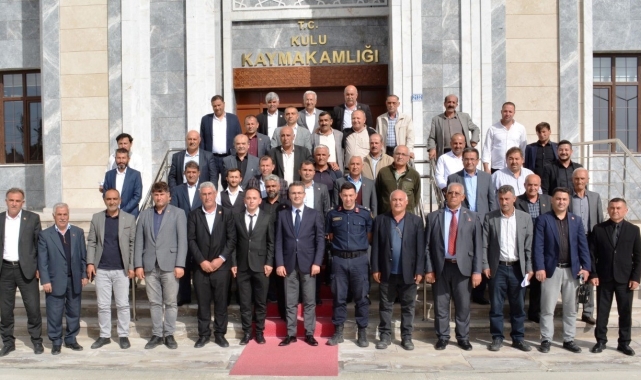 Kaymakam Canpolat mahalle muhtarları ile bir araya geldi