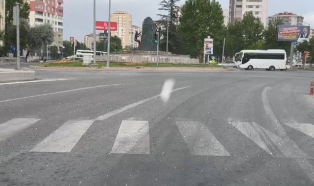 Kayseri'de dolu yağışı etkili oldu