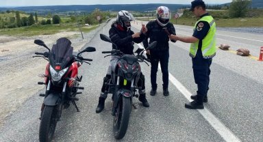 Kırklareli'nde motosiklet sürücüleri denetlendi