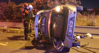 Kontrolden çıkan otomobil takla attı: 1 ağır yaralı