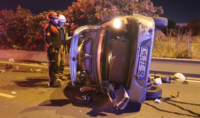 Kontrolden çıkan otomobil takla attı: 1 ağır yaralı