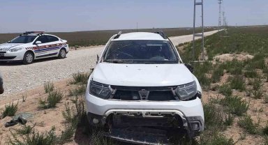 Konya'da kontrolden çıkan otomobil takla attı: 1 yaralı