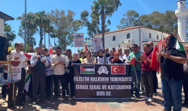 Köyceğiz'de Filistin'e destek yürüyüşü yapıldı