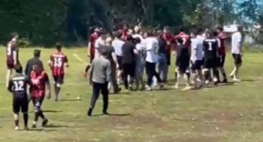 KTÜ'de futbol maçında doktorlar ile mimarlar arasında kavga çıktı