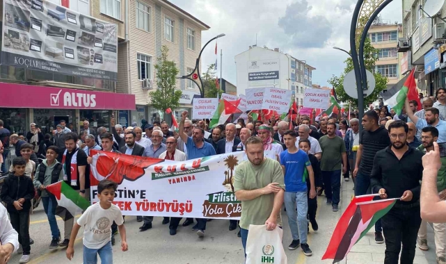 Kulu'da Filistin'e destek yürüyüşü