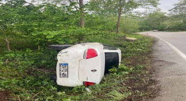 Ordu'da otomobilin devrildiği kazada 3 kişi yaralandı