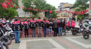 Orhangazi'de motosikletlerle 19 Mayıs konvoyu