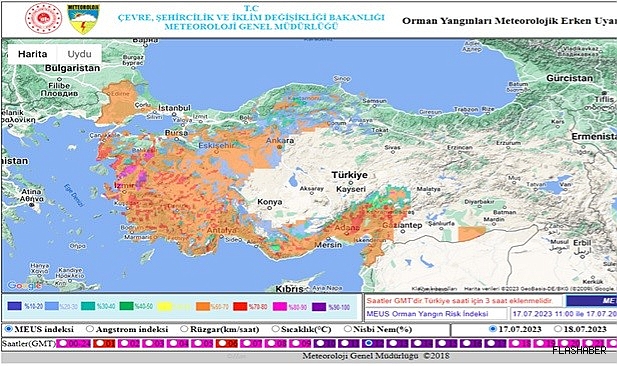 ORMAN YANGINI RİSKİNE KARŞI ERKEN UYARI SİSTEMİ ‘MEUS’ DEVREDE!