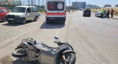Otomobil ile motosiklet çarpıştı: 1 yaralı