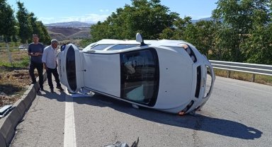 Otomobil takla attı: 1 yaralı