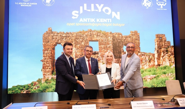 PAÜ'nün yürüttüğü Sillyon Antik Kenti kazı çalışmalara destek için imzalar atıldı