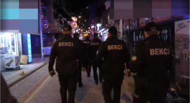 Polis ekiplerinden Barlar Sokağı'na yönelik çalışma