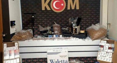 Polis sigara sarma makinası ele geçirdi