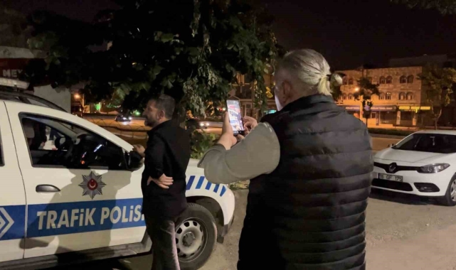 Polisin sabır sınavı kamerada
