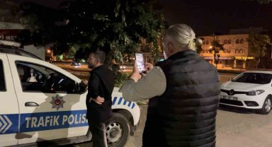 Polisin sabır sınavı kamerada