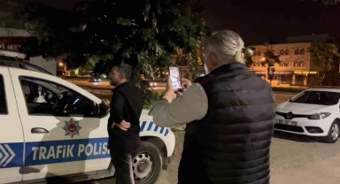 Polisin sabır sınavı kamerada