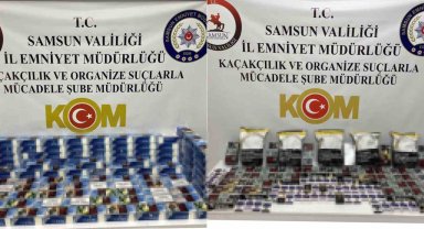 Samsun'da 37 bin 180 adet makaron ele geçirildi