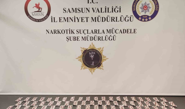 Samsun'da bin 766 adet sentetik ecza ele geçirildi