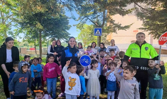 Samsun'da çocuklara trafik eğitimi