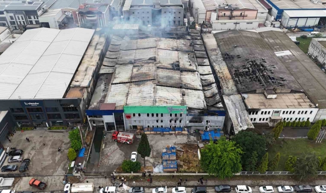 Samsun'daki fabrika yangını 9 saatte söndürüldü