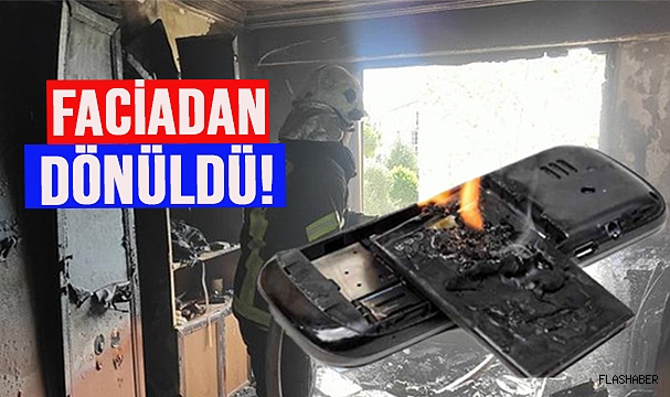 SİNOP’TA PRİZDE BIRAKILAN TELEFON EVİ YAKTI!