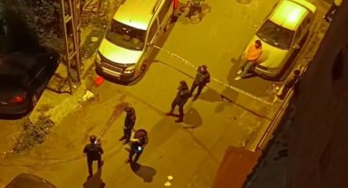 Şişli'de Sokak ortasında silahlı pusu kamerada