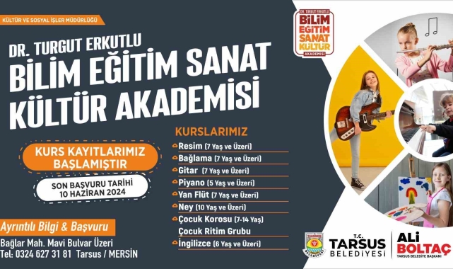 Tarsus'ta yapay zeka ve sanat kursları başladı
