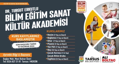 Tarsus'ta yapay zeka ve sanat kursları başladı