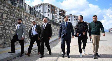 Taşkın, TOKİ çalışmalarını yerinde inceledi