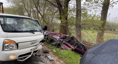 Tokat'ta iki otomobilin çarpıştığı kazada 1 kişi yaralandı