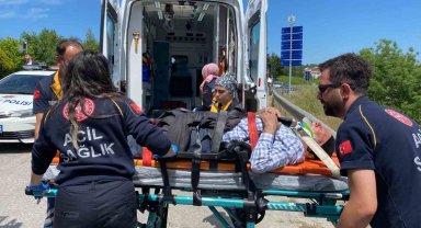 Tüp yüklü kamyon hafif ticari araç ile çarpıştı: 1'i ağır 5 yaralı