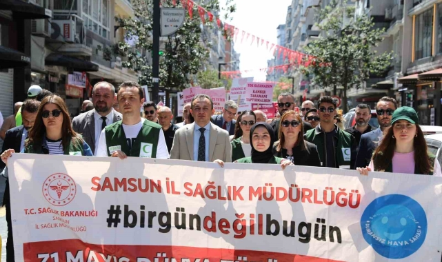 'Tütünsüz sağlıklı yaşama' dikkat çekmek için yürüdüler