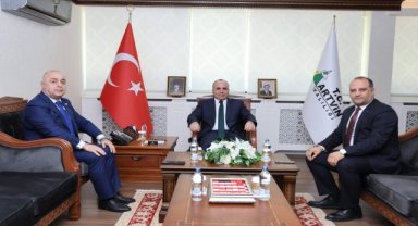 Vali Ünsal, DEİK Türkiye-Gürcistan İş Konseyi Başkanı Çalışkan'ı kabul etti