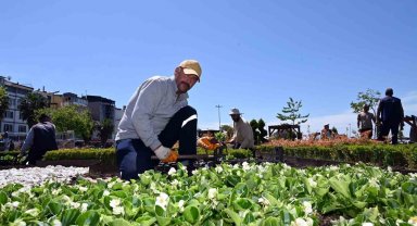 Yalova Belediyesi'nden park ve bahçelerde yaz hazırlığı
