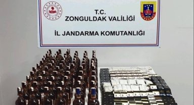 Zonguldak'ta sahte içki ve makaron ele geçirildi