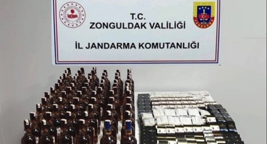 Zonguldak'ta sahte içki ve makaron ele geçirildi