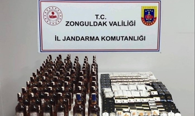 Zonguldak'ta sahte içki ve makaron ele geçirildi