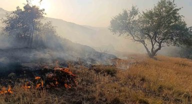 Afyonkarahisar'ın Hıdırlı Tepesi mevkiindeki ormanlık alanda yangın çıktı. İtfaiye ekiplerinri yangına yoğun müdahalesi sürüyor.