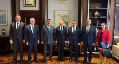 AK Parti heyetinden Bakan Şimşek'e ziyaret