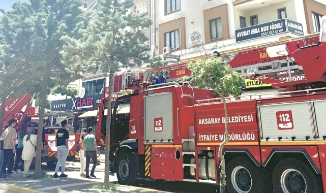 Aksaray'da baca yangını paniğe neden oldu