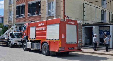 Alaca'da korkutan trafo yangını