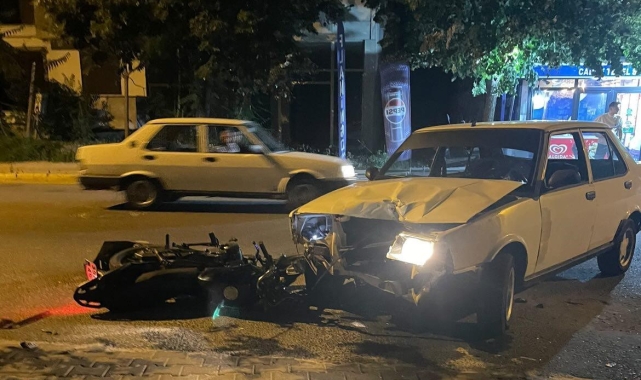 Babaeski'de otomobil ile motosiklet çarpıştı: 1 yaralı
