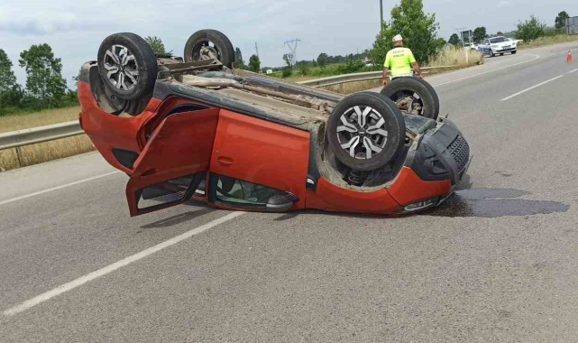 Bafra'da iki otomobil çarpıştı: 1 yaralı