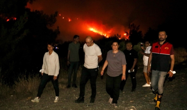 Başkan Çerçioğlu, yangın bölgesinde incelemelerde bulundu