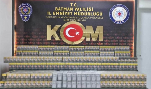 Batman'da kaçak sigaralar yakıt tankerinde yakalandı