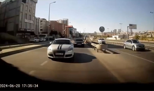 Beylikdüzü'nde makas atarak trafiği tehlikeye sokan sürücüye 7 bin 129 lira para cezası